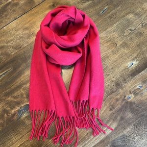 Cejon Fringed Red Scarf Made in Italy 98072